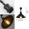thumbnail image 4 of FSLiving Adjustable Angle H-Type Track Pendant Light E26 Matt Black Base Black Metal Shade Retro Industrial Design Lighting Fixture for Kitchen Island Bar Sink Home Decor (No Bulb & Track) - 1 Light, 4 of 7