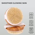 thumbnail image 3 of xianlin-Mespirit Bath Body Brush For Shower Silicone Back Scrubber, Handle Body Washer, Exfoliating Texture Scrubbing Pad, 3 of 4