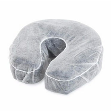 Lifesoft Disposable Headrest Covers Fitted Face Cradle Covers, Pack of 50,Non-Sticking, White