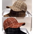 thumbnail image 6 of YooGuoGuo Unisex Tweed Baseball Cap Men Women Plaid Checked Dad Hat Adjustable Stylish Fall Winter Trucker Hats for Outdoor Travel, 6 of 7