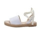 thumbnail image 1 of Sandalia Mujer Plana Suela Yute Tipo Piel Tiras Cruzadas, 1 of 4