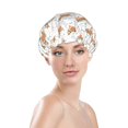 thumbnail image 2 of Cute Corgi Dog Funny Shower Cap, Double Layers Shower Cap Rreusable Waterproof, Elastic Bathing Hair Hat for Women, Washable Hair Cap for All Hair Lengths, 2 of 5