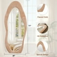 Anyrose 71"x30" Full Length Mirror Irregular Cloud Floor Mirror With ...