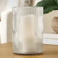 thumbnail image 6 of Better Homes & Gardens Clear Glass Ribbed Hurricane Candleholder, 8", Large, 6 of 14