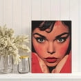 thumbnail image 2 of UXIEQU 12x16 Inch 2D Flat A Little Bonjour Wall Art Pink Red Pop Art Funny Living Room Gallery Decor, 2 of 8