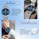 thumbnail image 3 of Reloj Pulsera Hombre Impermeable Relojes Cuarzo Acero Fecha Xtellar plateado, 3 of 3