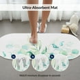 thumbnail image 3 of Evideco French Home Goods Eucalyptus Mist Runner Bath Mat 40x18 – Ultra Absorbent Quick Dry Rug with Anti-Slip Rubber Backing, 3 of 8