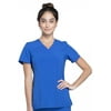 Cherokee Iflex Women's Scrubs Top Mock Wrap Knit Panel CK680