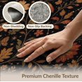 thumbnail image 6 of ODIKA 4'x6' Washable Area Rug Pet Friendly, Non-Shedding Black Gold Floral Night Garden Design Elegant Botanical with Celestial Accents for Bedroom, Reading Nook, 6 of 7