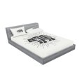 thumbnail image 2 of Ambesonne Saying Fitted Sheet & Pillow Sham Set, Woodland Bear Be Wild Phrase, Full, Grey Pale Sage Green, 2 of 2