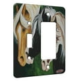 thumbnail image 1 of KuzmarK™ 2 Gang Single Toggle / Single Duplex Rocker Wall Plate - Three Gypsy Ladies Horse Art by Denise Every, 1 of 1