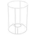 thumbnail image 6 of PTOOTP White Metal Round Lampshade Frame DIY Replacement Modern Home Office Cafe E27 Fittings, 6 of 8