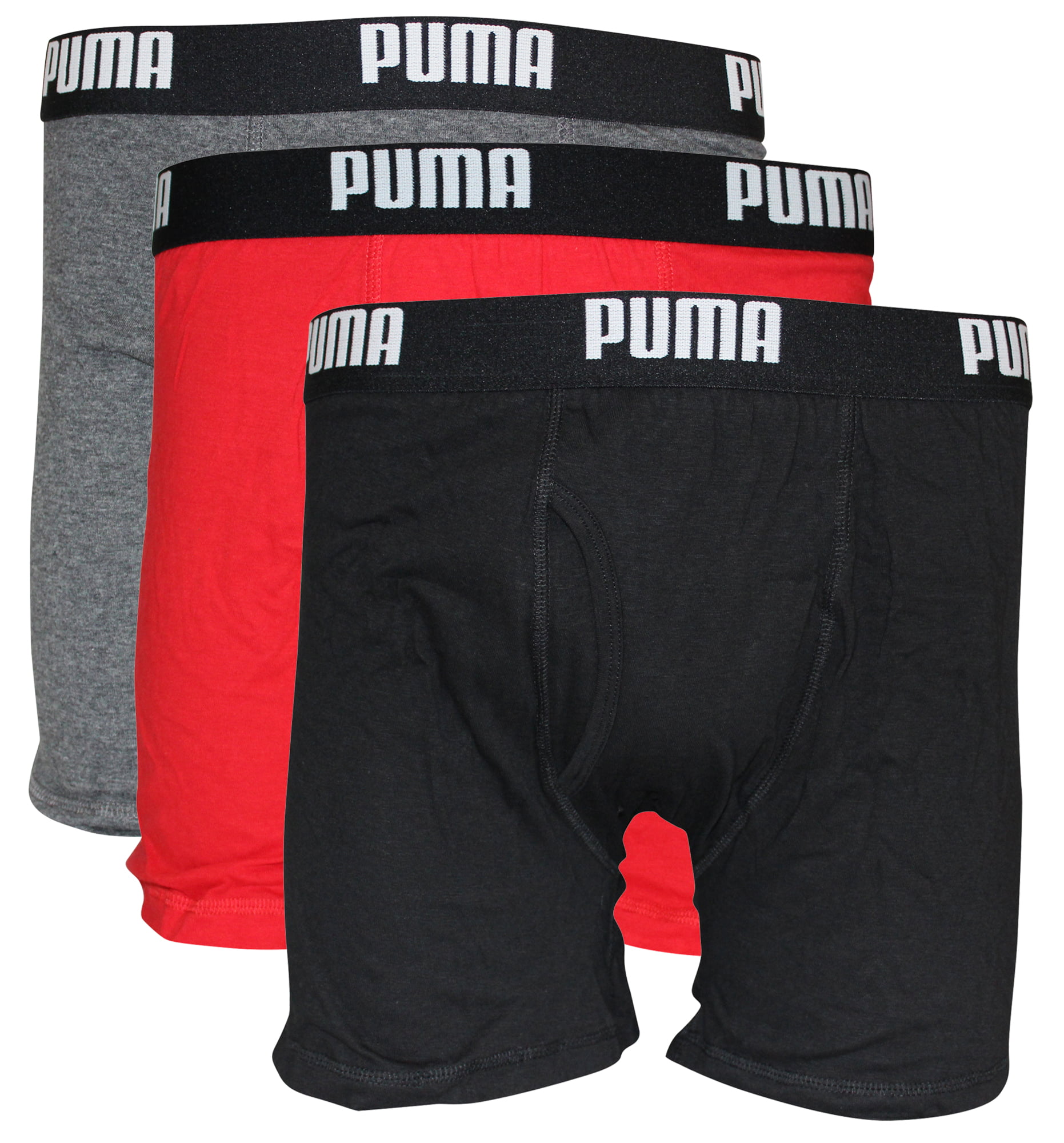 ik heb nodig Gewoon Somber Puma Mens 3 Pack Boxer Brief, Black/White/Grey, XL - Walmart.com