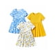 thumbnail image 1 of Vestido PATPAT para niña pequeña con estampado floral, paquete de 3, 5 a 6 años, 1 of 9