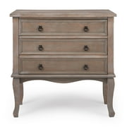 ClickDecor Thomas 3 Drawer Chest Gray