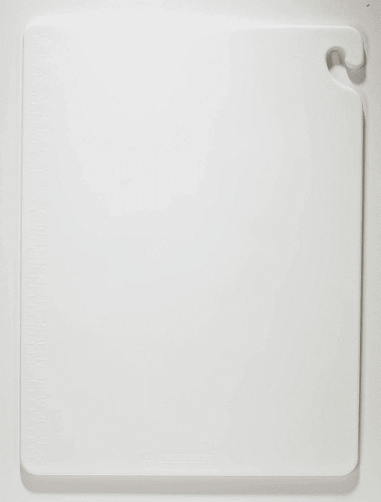 San Jamar CB182412WH Cut-N-Carry Cutting Board, 18" x 24", Co-Polymer, White, NSF