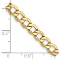 thumbnail image 3 of Auriga Fine Jewelry 14K Yellow Gold 5.25 mm Semi-Solid Curb Chain Necklace for Women 18", 3 of 6