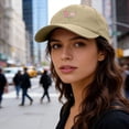 thumbnail image 4 of Lumistal Baseball Caps Flower Embroidered Hat Dad Hats Trendy Vintage Washed Plain Baseball Cap Distressed Dad Golf Hat Sun Hats for Women Khaki One Size, 4 of 4