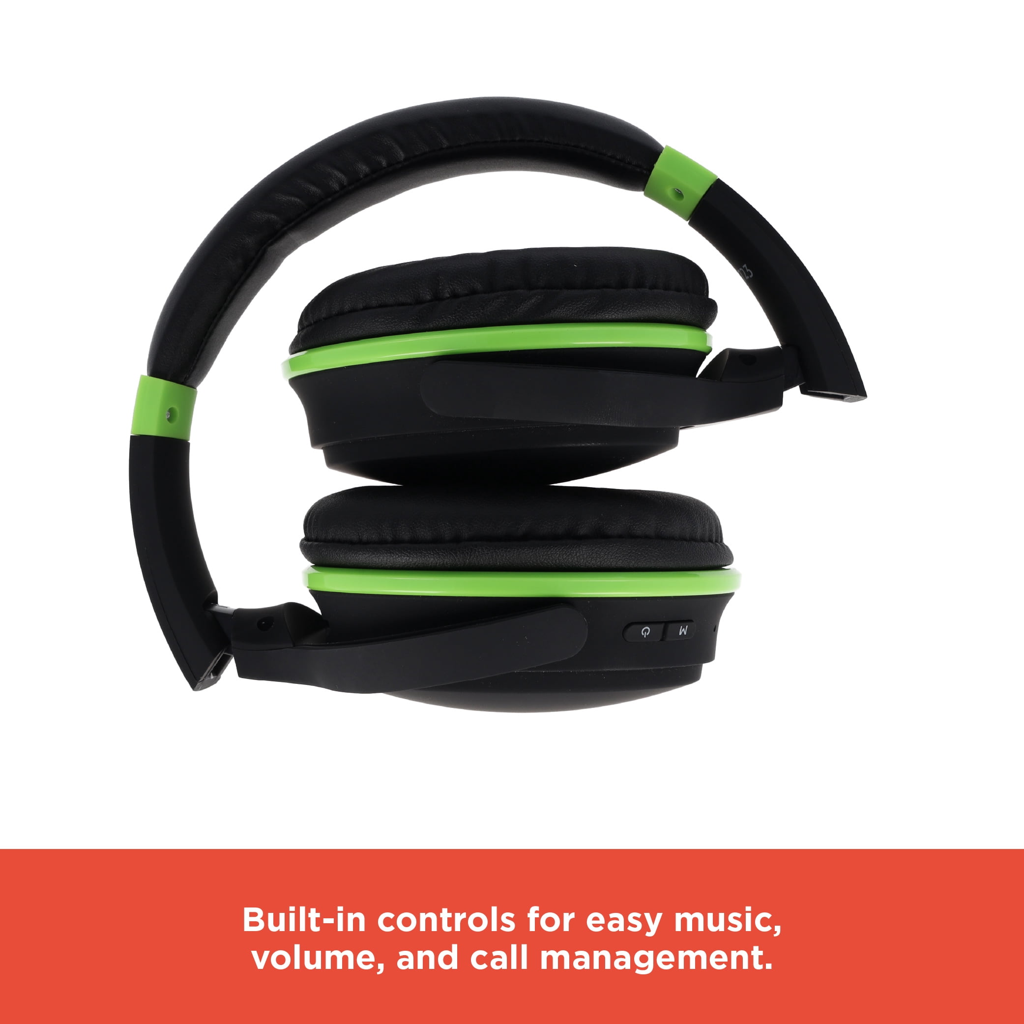 RadioShack Bluetooth Headphones V5.0 (250MAH, Black/Green)