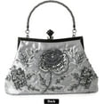 thumbnail image 2 of Kwuty Womens Vintage Floral Beaded Rhinestone Embroidery Clutch Sequin Crossbody Bag Evening Handbag for Bridal Wedding Party Prom, 2 of 7