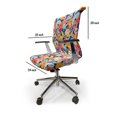 thumbnail image 4 of Ambesonne Pastel Office Chair Cover Stretchable High Back, Vivid Spiral Funny Curls, Multicolor, 4 of 6