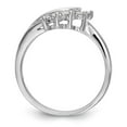 thumbnail image 2 of 14K White Gold Ring Band Wedding Diamond Round Wrap, Size 9, 2 of 4