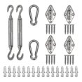 thumbnail image 2 of Juego de accesorios para toldo Herramienta para visera solar de acero galvanizado triangular, 2 of 5