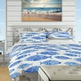 thumbnail image 4 of Designart 'Pattern with Fishes' Nautical & Coastal Duvet Cover Set, 4 of 4