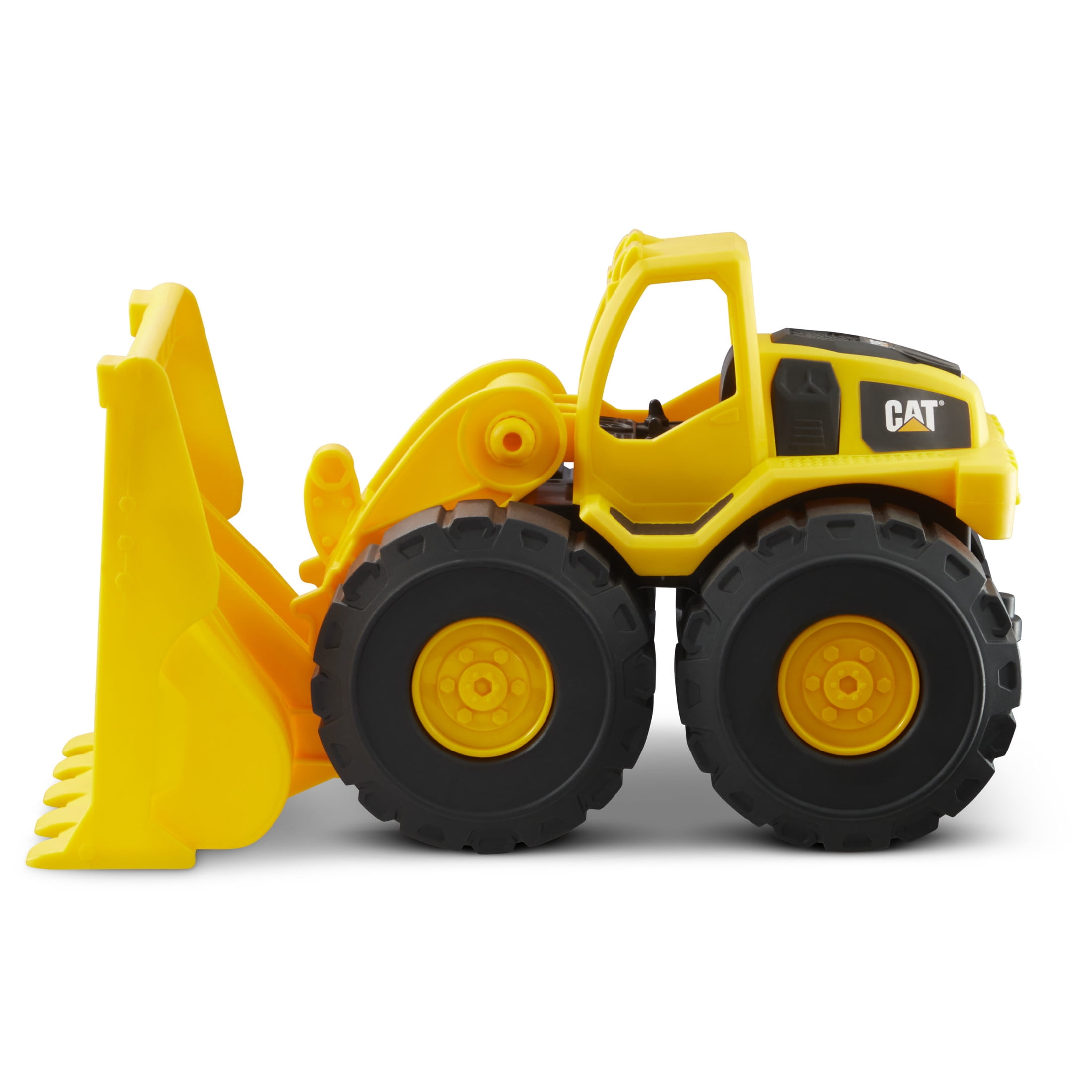 CAT Construction Fleet 4 Pack, 10" Free Wheeling Construction Vehicles