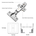 thumbnail image 5 of Luokim 2PCS 110 Degree Soft Close European Full Overlay Concealed Hinge Two Hole Mounting Plate Fit for Frameless Cabinet, 5 of 7