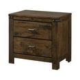 thumbnail image 4 of 3pc Contemporary Rustic Finish Queen Size Bedroom Set Bed Chest Nightstand Solid Wood Furniture, 4 of 8