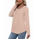 thumbnail image 3 of Camisas de Larga para Mujer, Conjuntos de Otoño, Cuello Redondo, Túnicas Casuales, Blusas de Moda, Ropa de Moda. Rosa M, 3 of 6