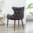 thumbnail image 5 of Lindale Contemporary Velvet Upholstered Nailhead Trim Accent Chair, Gray, 5 of 14