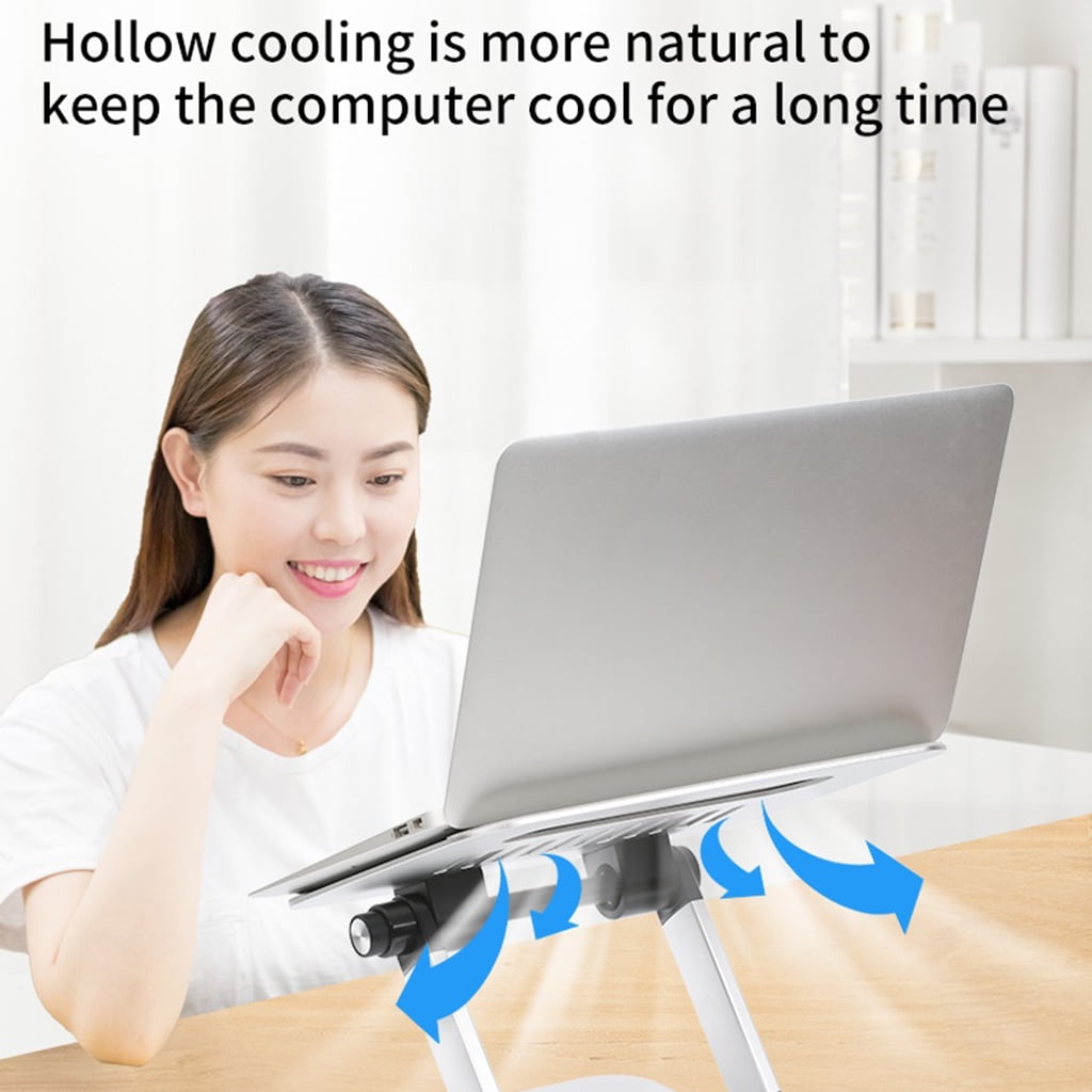 Boneruy Foldable Adjustable Laptop Extension Rack Cooling Holder Notebook Pad Bracket
