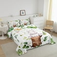 YST Kids Cute Hippo Bedding Set Cartoon Safari Animal Comforter Set