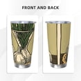 thumbnail image 3 of Picia Vintage Garlic Bread Illustration Pattern 20 oz Tumbler Stainless Steel Vacuum Insulated Coffee Ice Cup Double Wall Travel Flask Dual Lid Water Bottle, Eco-friendly Car Cup-Without Straw, 3 of 8