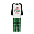 thumbnail image 2 of KelaJuan Family Matching Christmas Pajamas, Romper/ Letter Print Long Sleeve Tops and Plaid Pants Sleepwear Set, 2 of 5