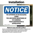 thumbnail image 3 of (2 Pack) No Loitering In The Building Lobby You Are OSHA Notice Sign, 3 of 7