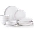 thumbnail image 1 of GBHOME Ceramic Dinnerware Set for 4, 12pcs Stoneware Plates and Bowls Sets, Handmade Chip and Scratch Resistant Dishes Set, Dishwasher & Microwave Safe, 1 of 7