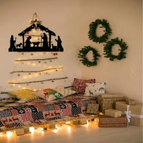 1 Piece, Nativity Outdoor Garden Lawn Insert Ornaments, Holy Night, Christmas Eve Metal Projection Ornaments, Suitable for Garden Party Decoration, Halloween