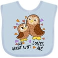 thumbnail image 3 of Inktastic My Great Aunt Loves Me Cute Owl Family Boys or Girls Baby Bib, 3 of 4