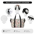 thumbnail image 5 of Rocae Watercolor Floral With Butterflies for Travel Shoulder Bag Top Handle Handbag with Yoga Mat Buckle for Gym, Work, Travel, 5 of 7