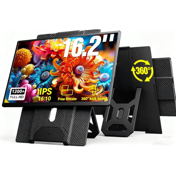 Monitor portátil extensible para laptop APILDELLA 16.2'' 1200P HDR