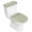 Sage, Celadon, Moss, Cream, variant on Black White Border Grids Elastic Toilet Lid and Tank Covers Set, Geometric Frames Lines Decorative Bathroom Decor, 2 Pcs Toilet Lid Cover and Toilet Tank Lid Cover with Elastic Bottom
