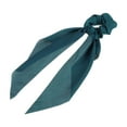 thumbnail image 5 of Unique Bargains 1 Pc Solid Tie Triangle Ribbon Scrunchies for Home Blackish Green, 5 of 6