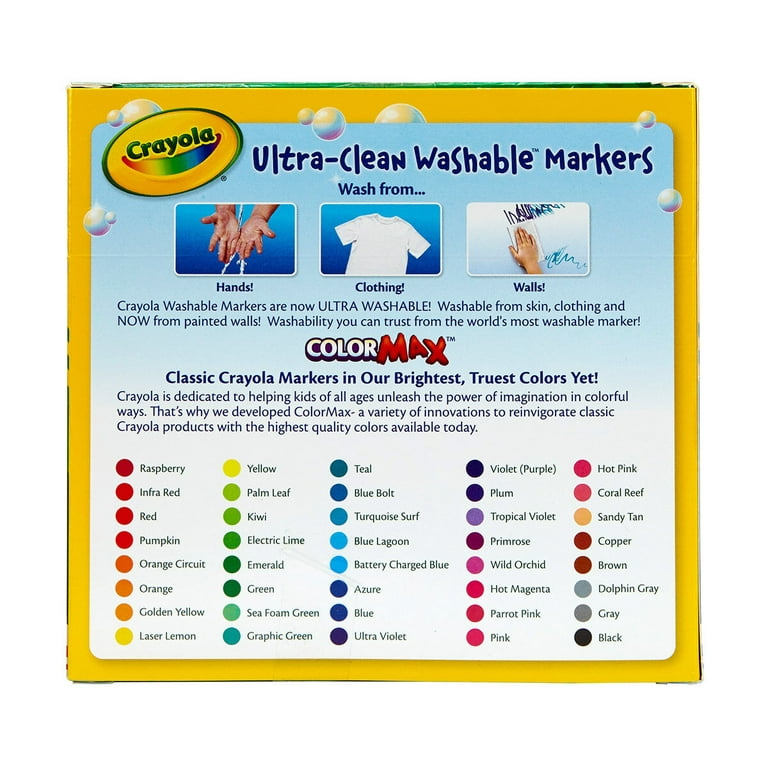 Crayola 40 Count Ultra-Clean Washable Broad Line Markers Conical