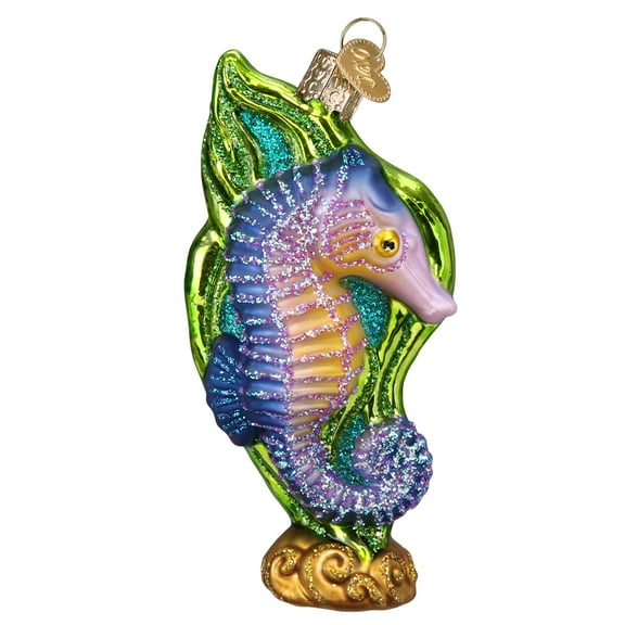 Old World Christmas Bright Seahorse Glass Blown Ornament for Christmas Tree