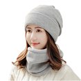 thumbnail image 5 of Luxalzxs Womens Winter Warm Elastic Soft Ear Protection Knitted Scarf Hat Set Fleece Lined Neck Warmer Beanie Hat Set, 5 of 5