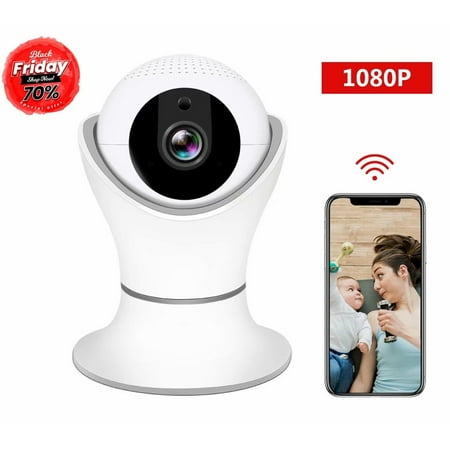 Black Friday Wireless Security Camera, WiFi Indoor Camera with Cell Phone App, Home Surveillance HD IP Camera with 2 Way Audio, Night Vision, Motion Detection for Office/Dog/Baby (Best Hdr Camera App)