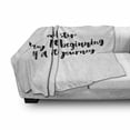 thumbnail image 3 of Inspirational Soft Flannel Fleece Throw Blanket, Little Step to a Journey Calligraphic Modern Text Brush Ink Style, Cozy Plush for Indoor and Outdoor Use, 50" x 60", Black and White, by Ambesonne, 3 of 6
